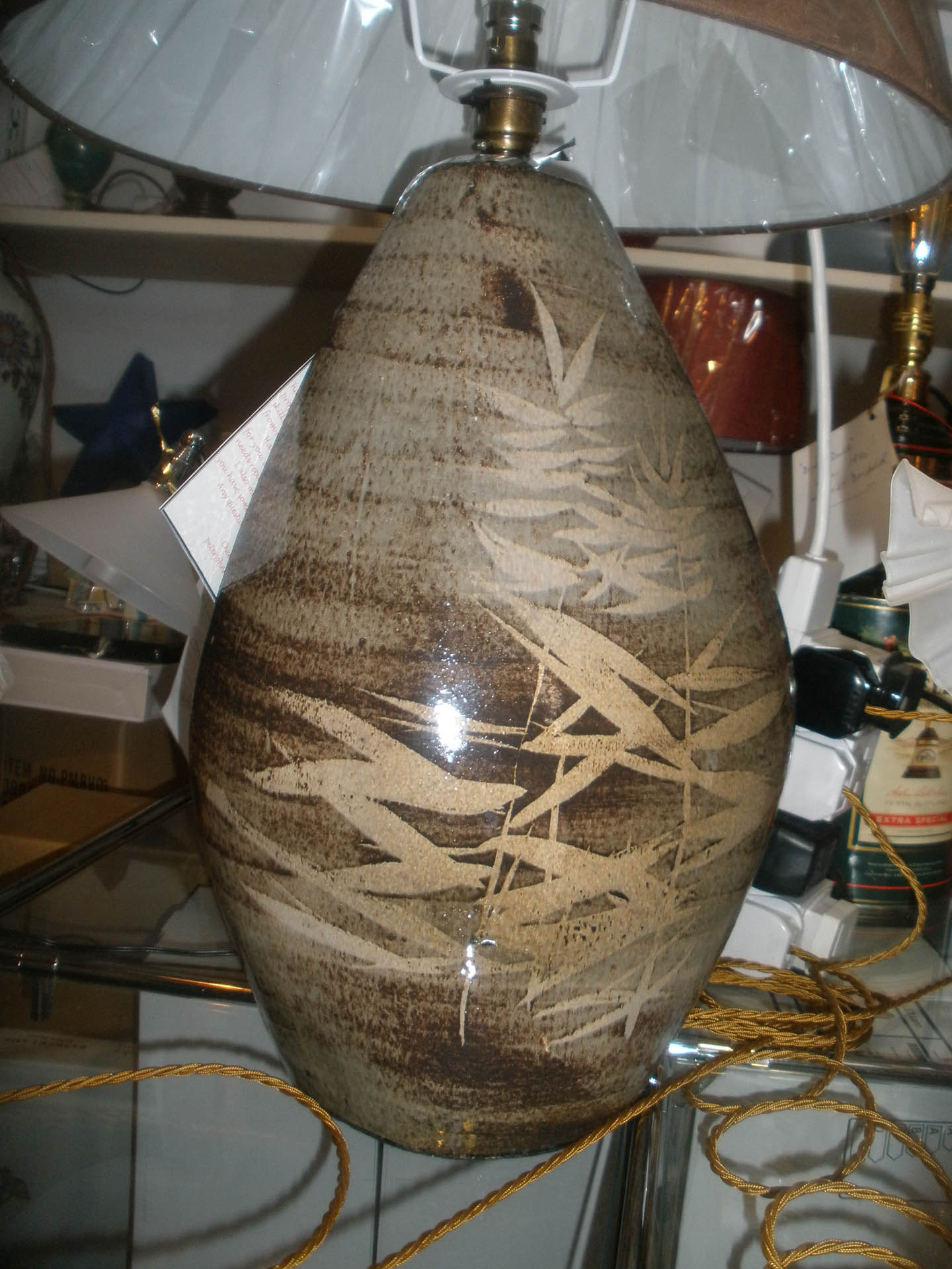 Cornish Pottery Lamp